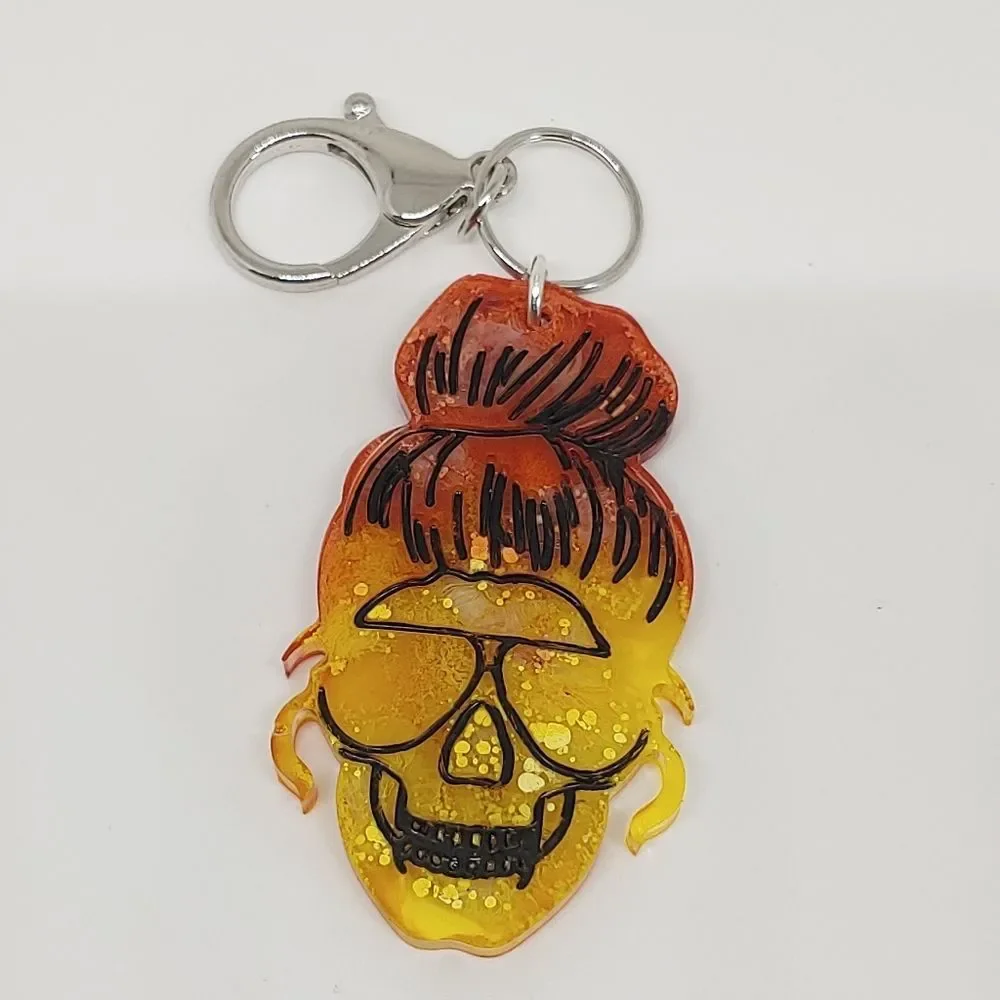 Keychains Women's Skulls Tie dye